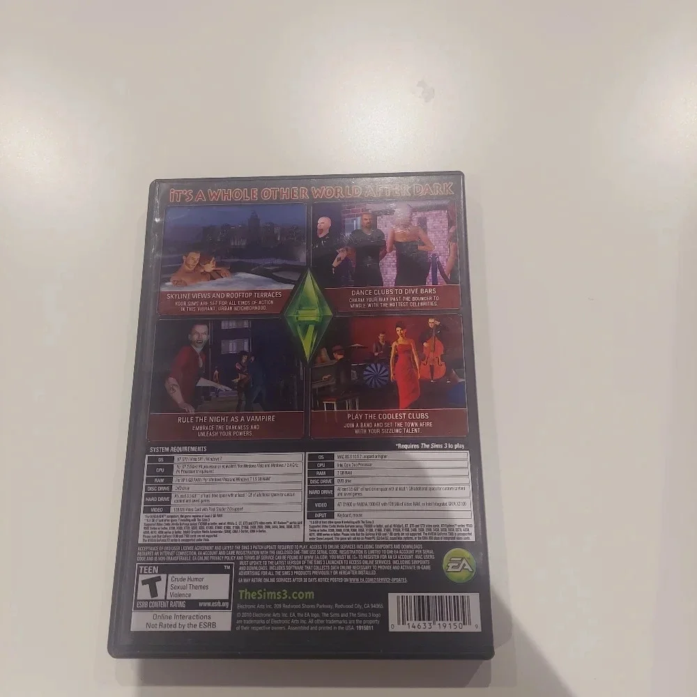 The Sims 3 Late Night Expansion Pack for PC (2010) with Manual (WIN/MAC DVD-ROM)